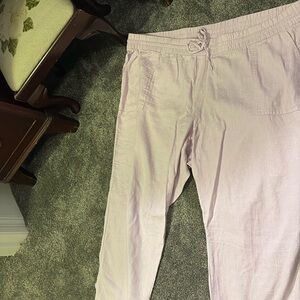 Lilac linen pants